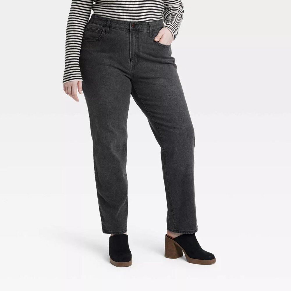 🍂 Universal Thread High Rise Straight Jeans - Black - 14R